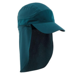 GORRA ANTI UV DE SENDERISMO NIÑOS QUECHUA MH500 AZUL PETRÓLEO ÚNICA
