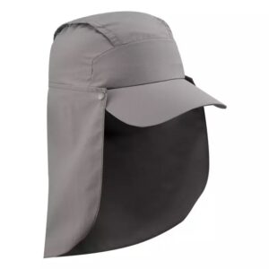 GORRA SENDERISMO Y TREKKING FORCLAZ 900 PROTECCIÓN SOLAR GRIS ADULTO