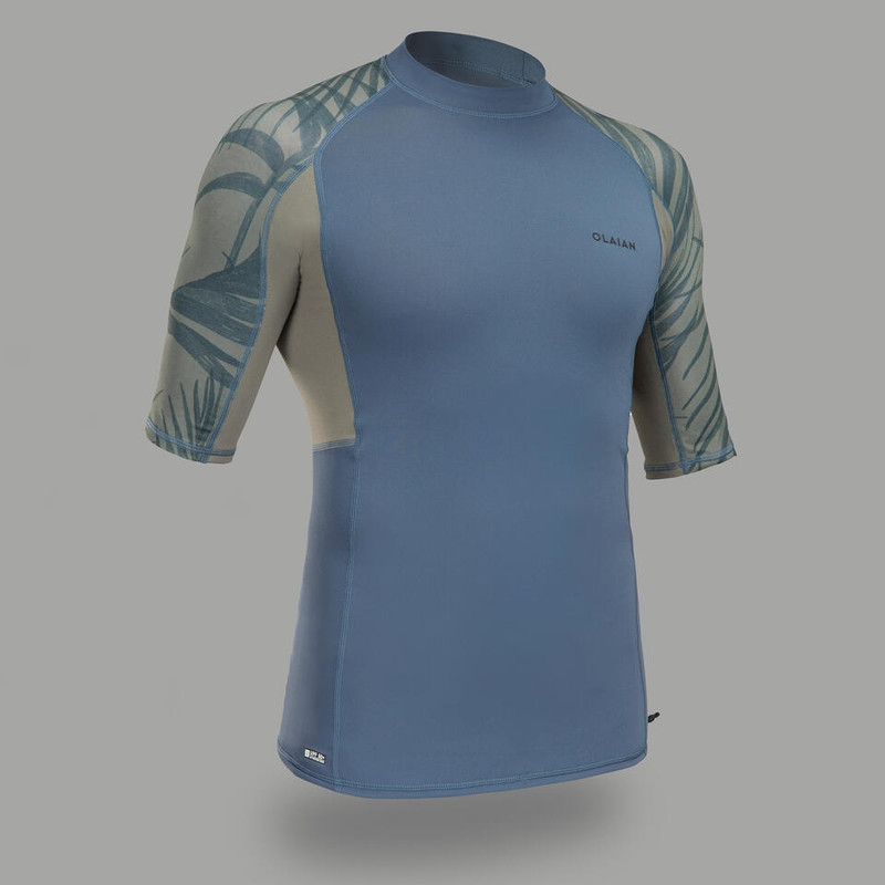 Camiseta Protección Solar Manga Corta Hombre Top 500 Olaian Gris Tomenta