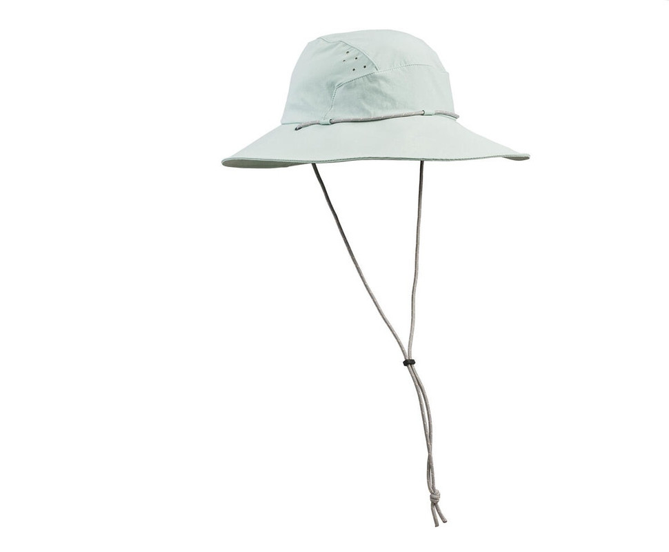 Sombrero De Trekking Anti Uv Forclaz Mujer Mt500 Verde Pálido