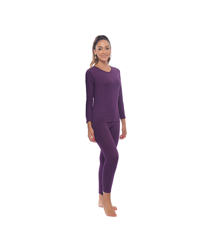 Set Térmico Primera Capa Warm W100 Sumaq Mujer Violeta